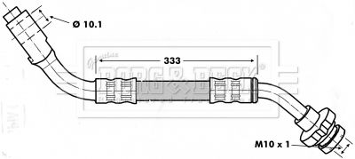 BORG & BECK stabdžių žarnelė BBH7155